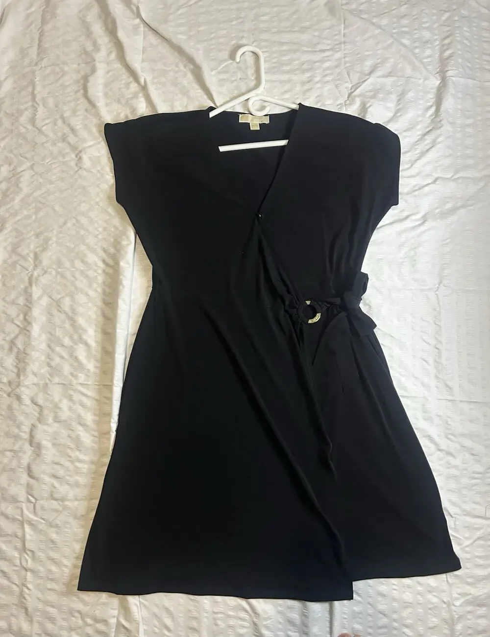 Michael Kors Front Wrap Black Dress Women's Size XL - Picture 1 of 9